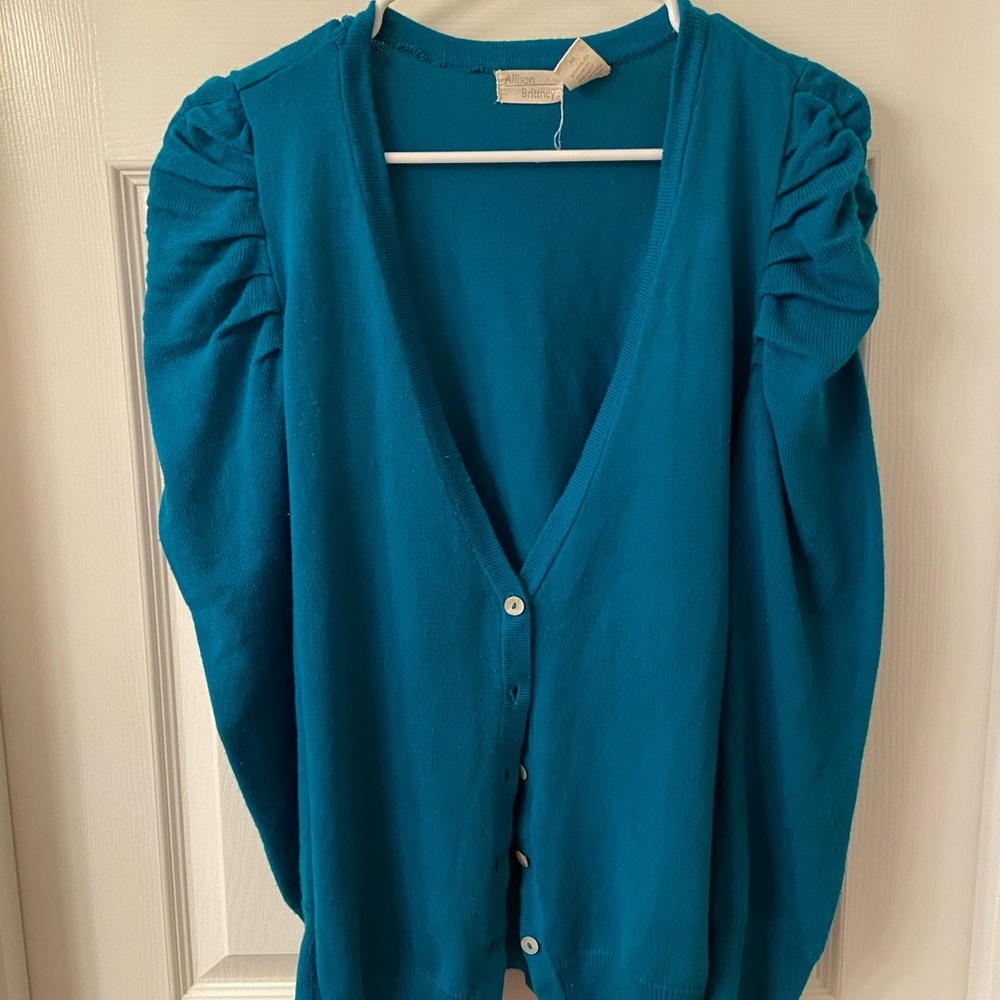 Ruffles Sweater in teal